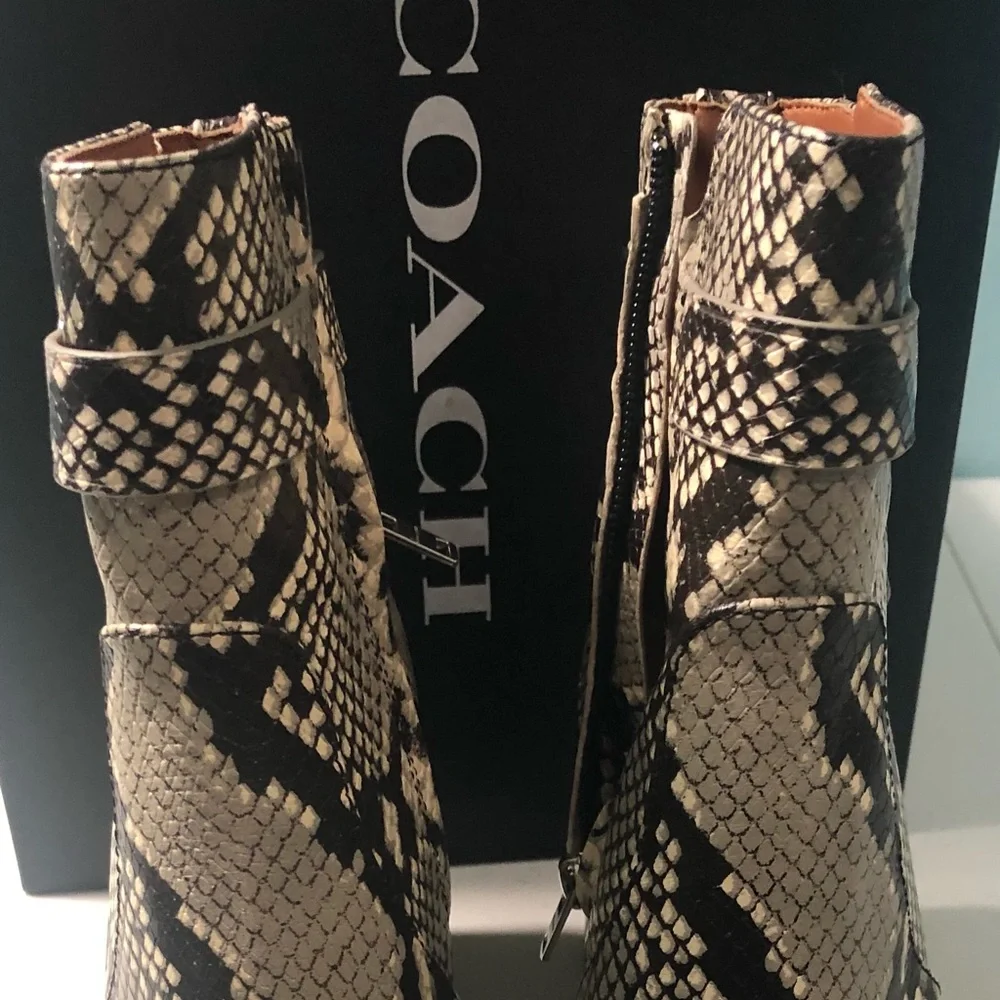 Coach Snake Women’s  Print Leather Booties! NWT Size 8 - Picture 3 of 17